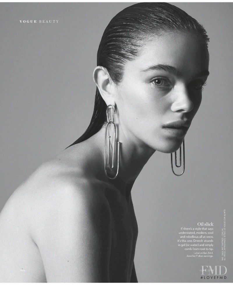 Jena Goldsack featured in Vogue Beauty, June 2018