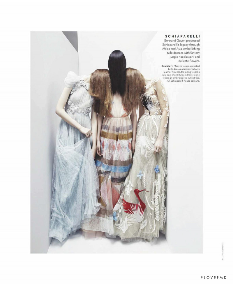 Cong He featured in Cool Couture, June 2018