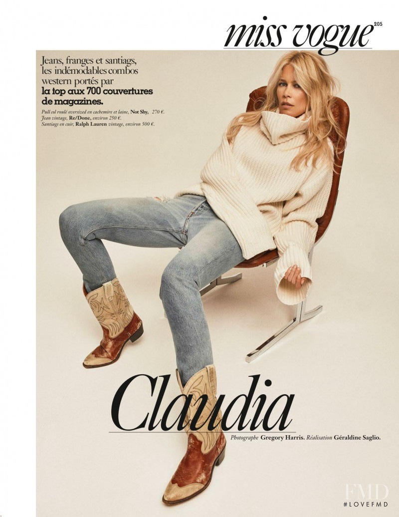 Claudia Schiffer featured in Miss Vogue: Claudia, September 2018