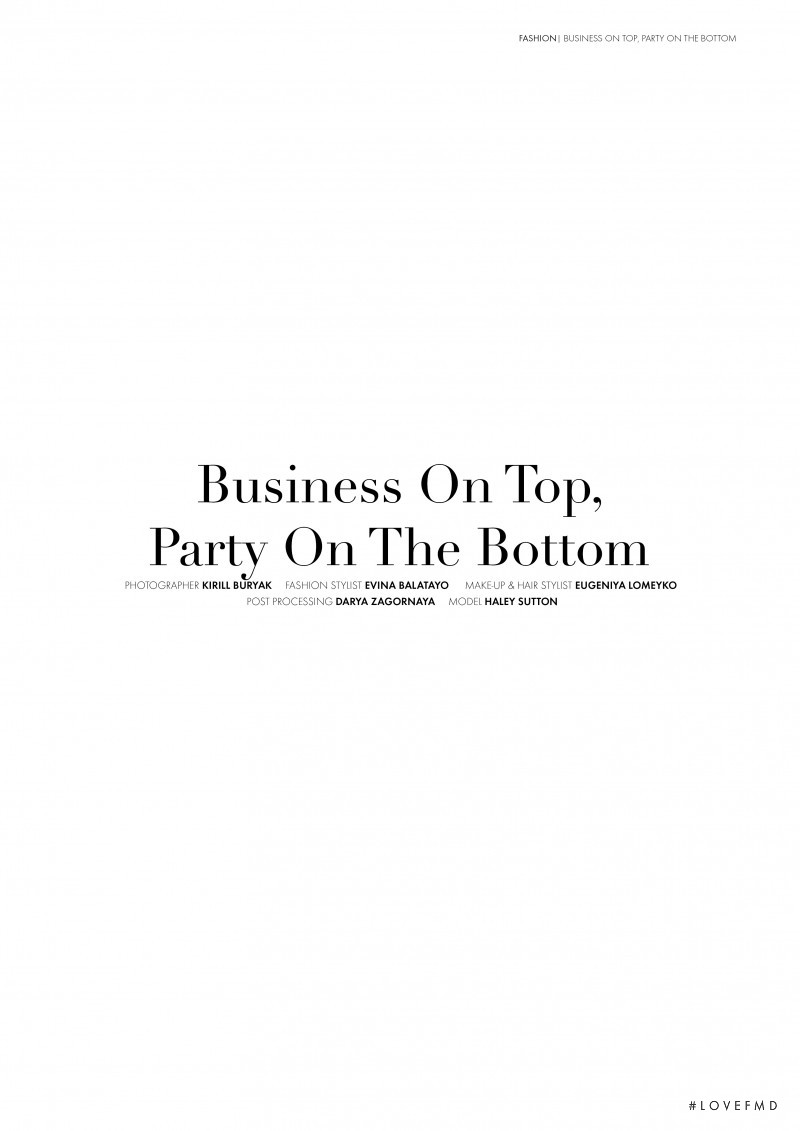 Business On Top, Party On The Bottom, September 2018