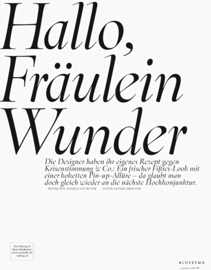 Hallo, Fräulein Wunder, October 2009