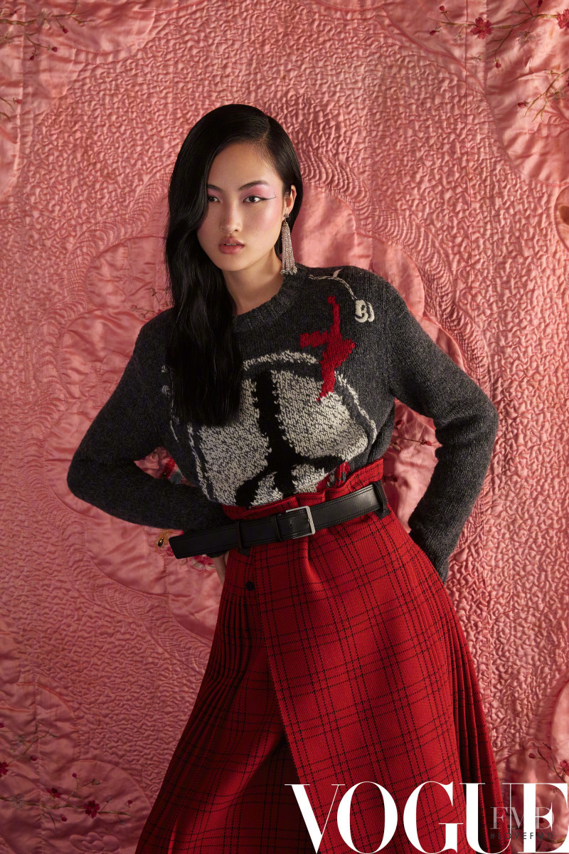 Jing Wen featured in Tricots, August 2018