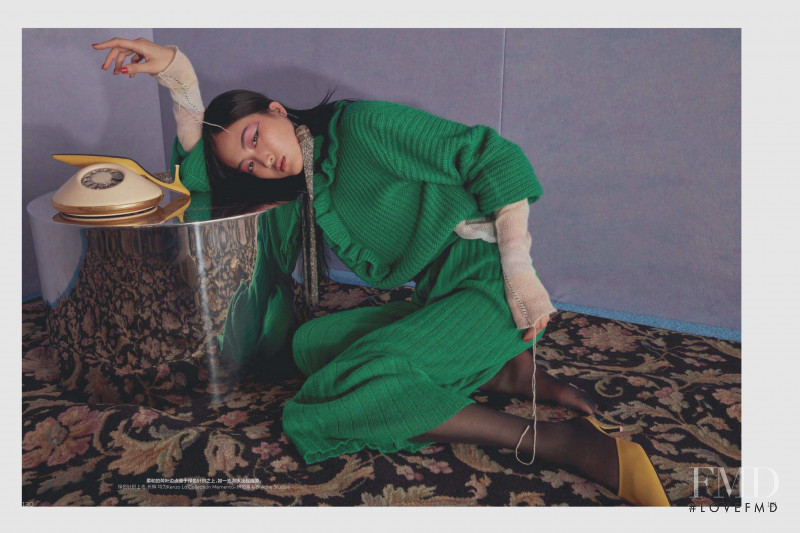 Jing Wen featured in Tricots, August 2018