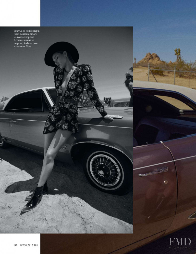 Rosie Huntington-Whiteley featured in Route 66, August 2018