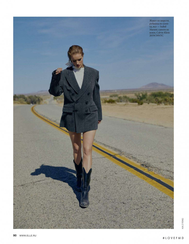 Rosie Huntington-Whiteley featured in Route 66, August 2018