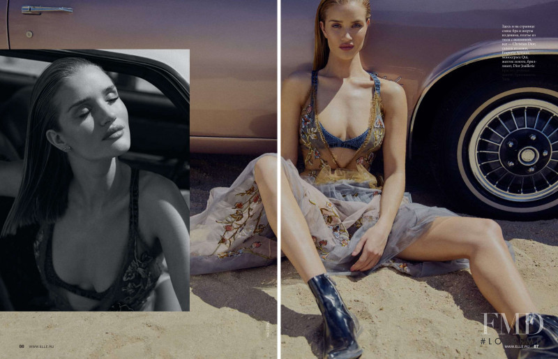 Rosie Huntington-Whiteley featured in Route 66, August 2018