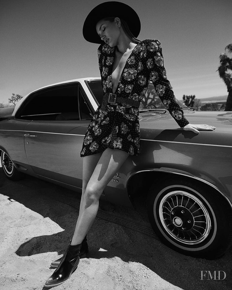 Rosie Huntington-Whiteley featured in Route 66, August 2018