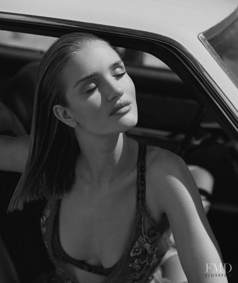 Rosie Huntington-Whiteley featured in Route 66, August 2018