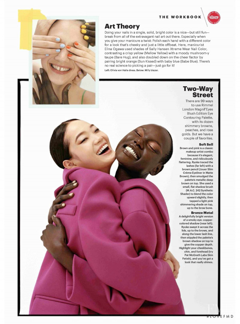Ajak Deng featured in The Workbook Makeup, October 2018
