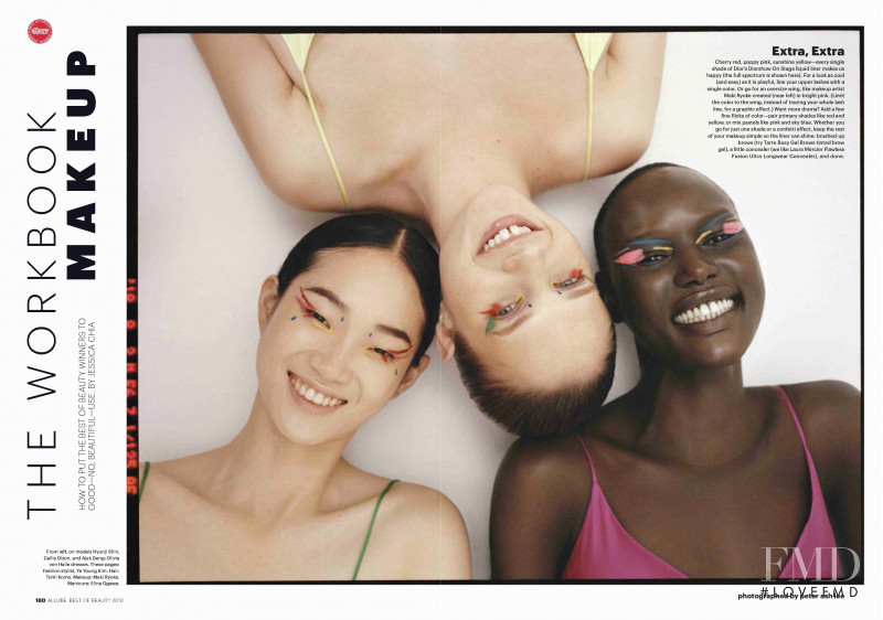 Ajak Deng featured in The Workbook Makeup, October 2018