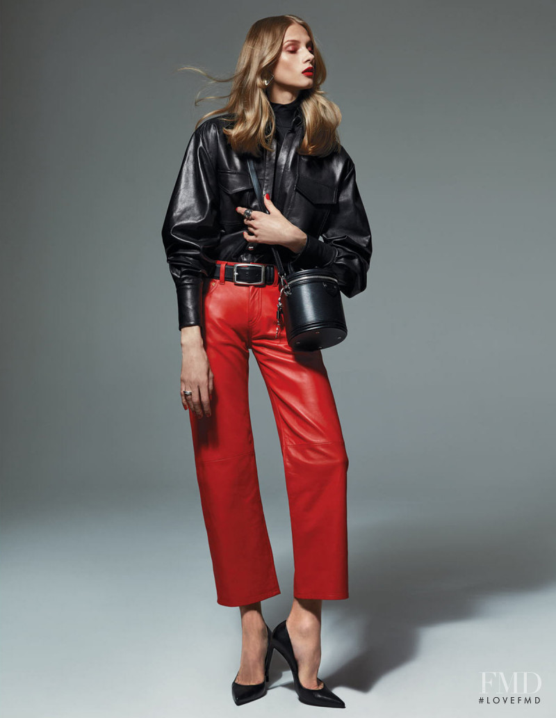 Anna Selezneva featured in The Power Pairing: Red and Black, August 2018