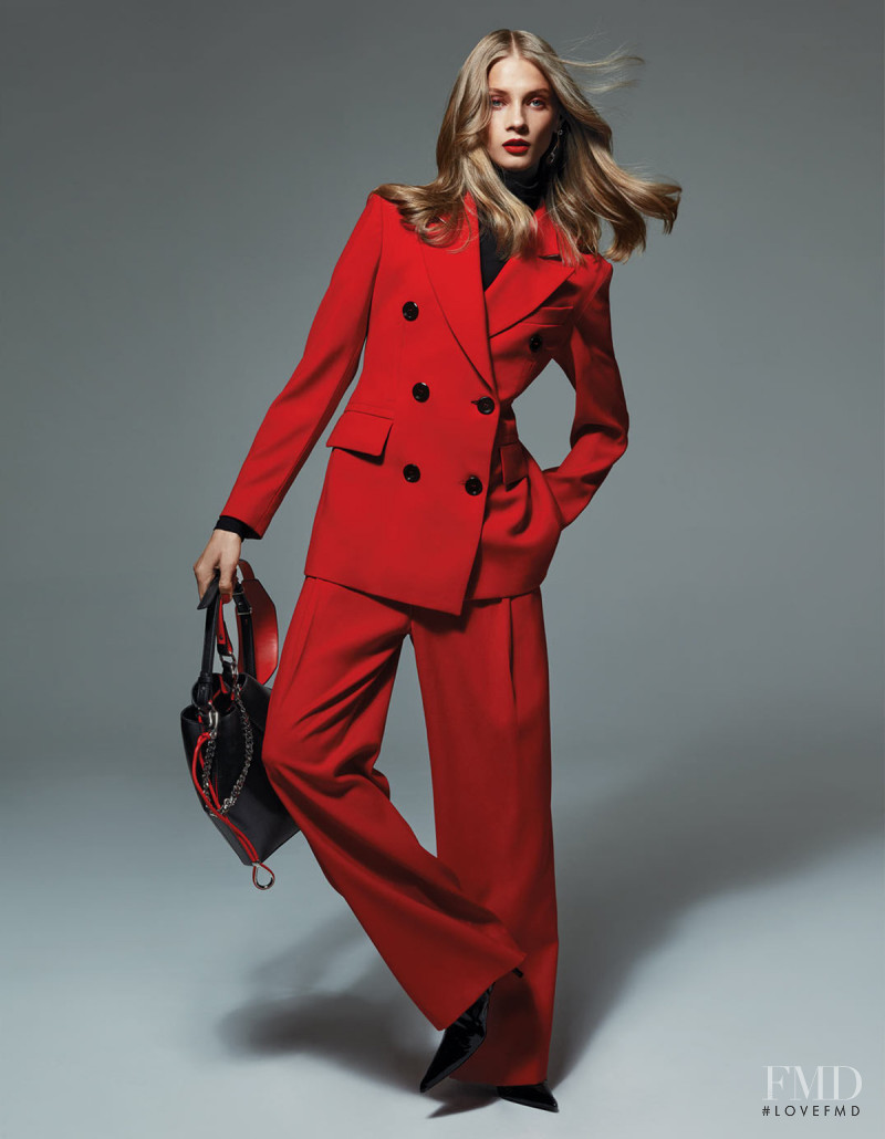 Anna Selezneva featured in The Power Pairing: Red and Black, August 2018