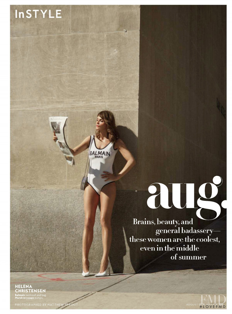 Helena Christensen featured in The Heat, August 2018