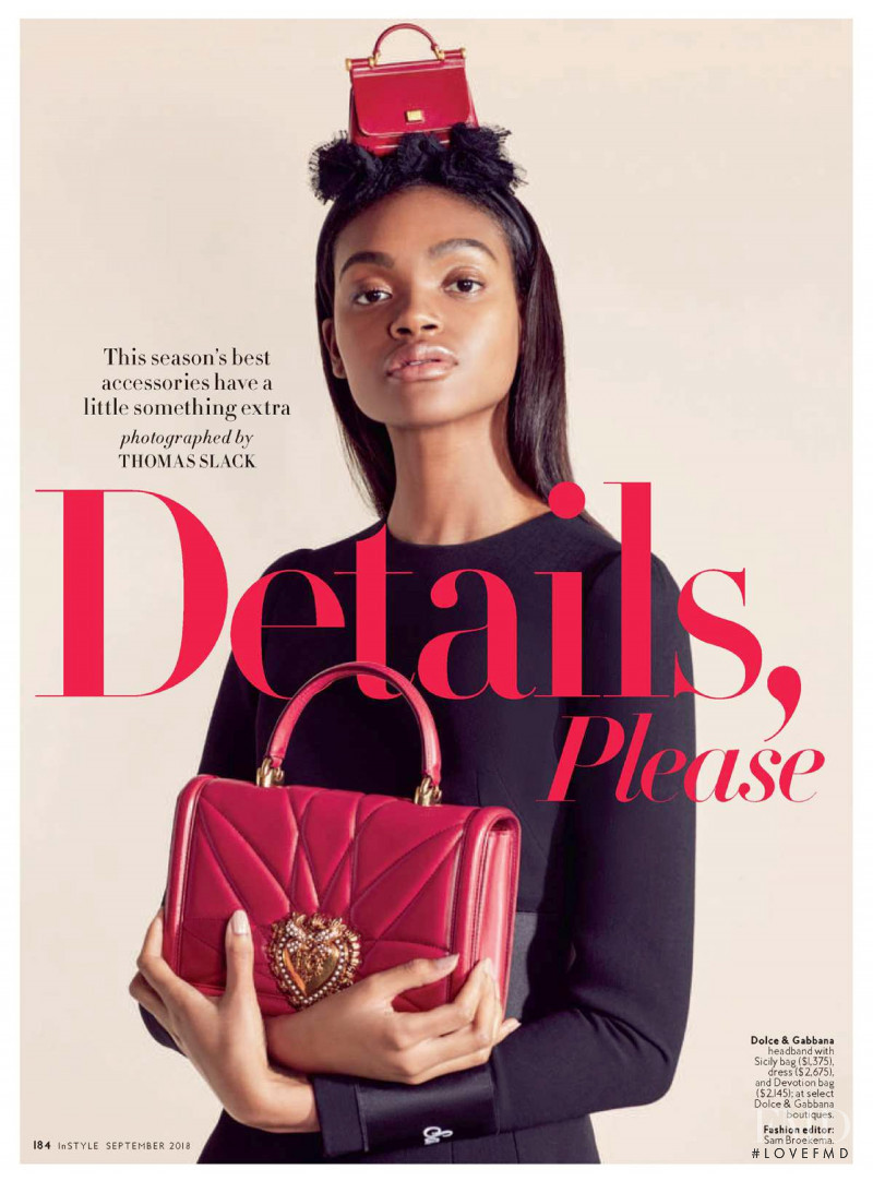 Symone Challenger featured in Details, Please, September 2018