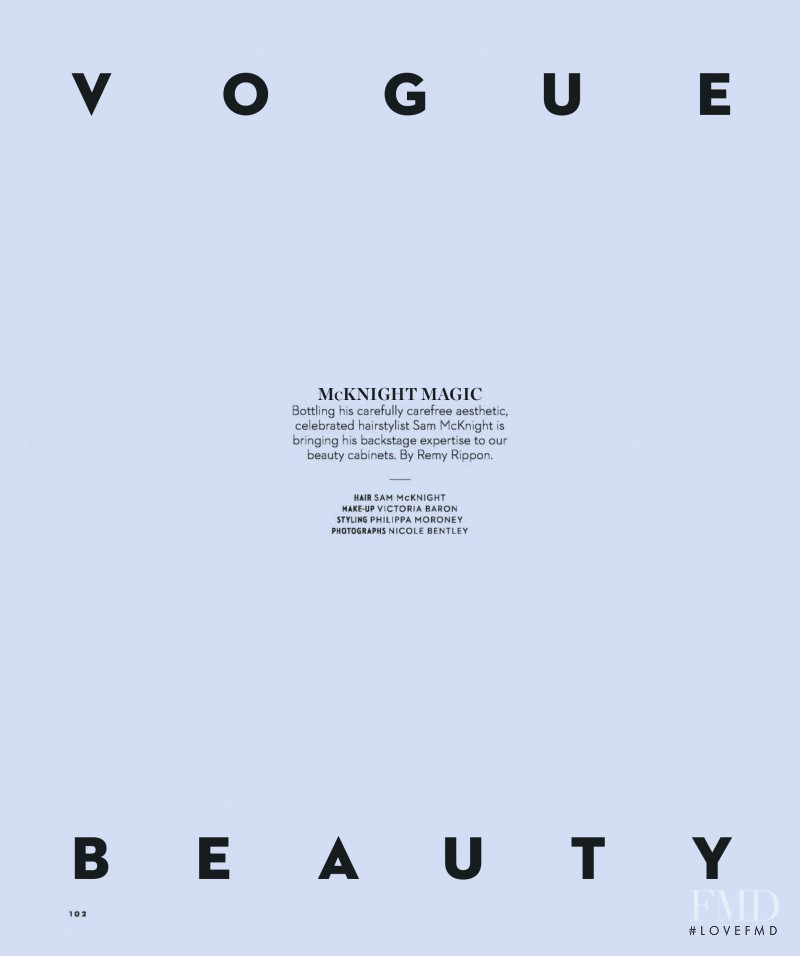 Vogue Beauty: McKnight Magic, November 2018
