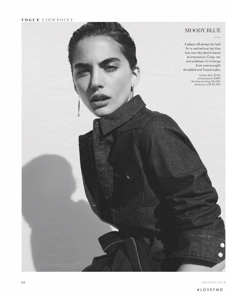 Milagros Pineiro featured in Vogue View Point - Kinds Of Blue, November 2018