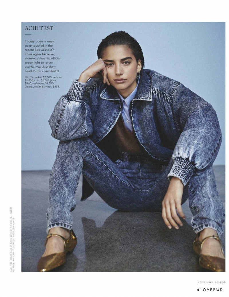 Milagros Pineiro featured in Vogue View Point - Kinds Of Blue, November 2018