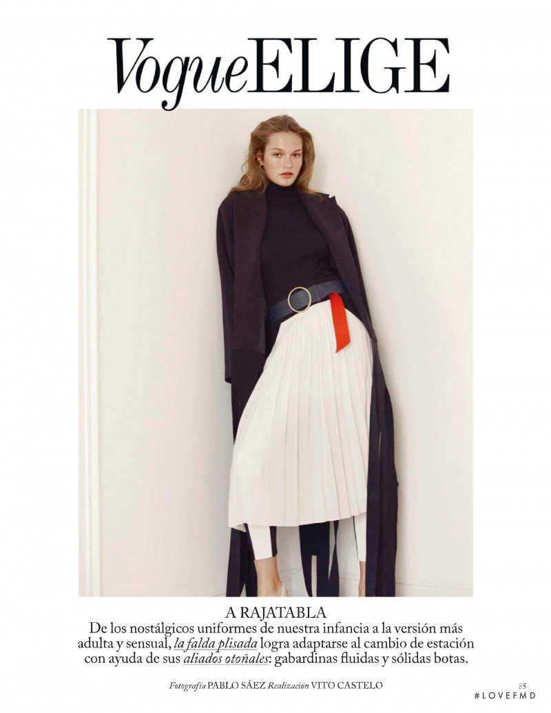 Dasha Maletina featured in Vogue Elige, September 2018