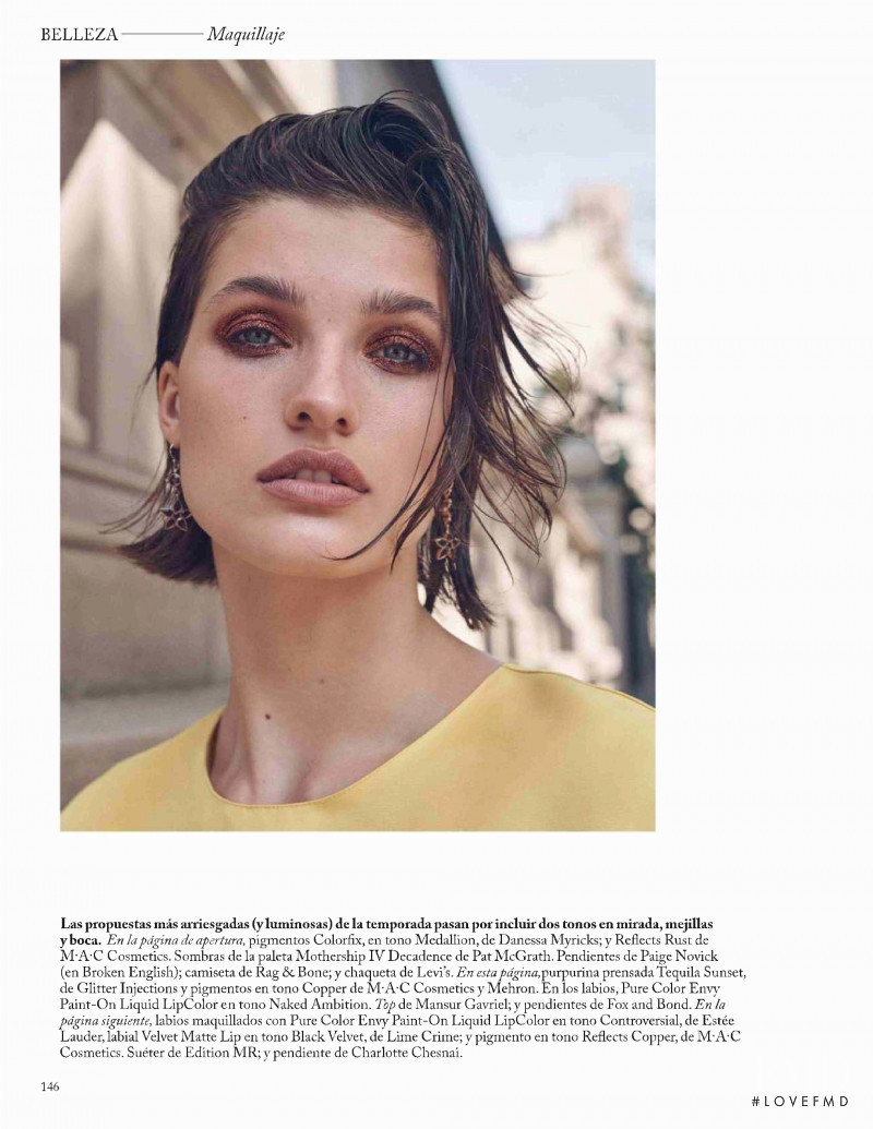 Julia van Os featured in Belleza, October 2018