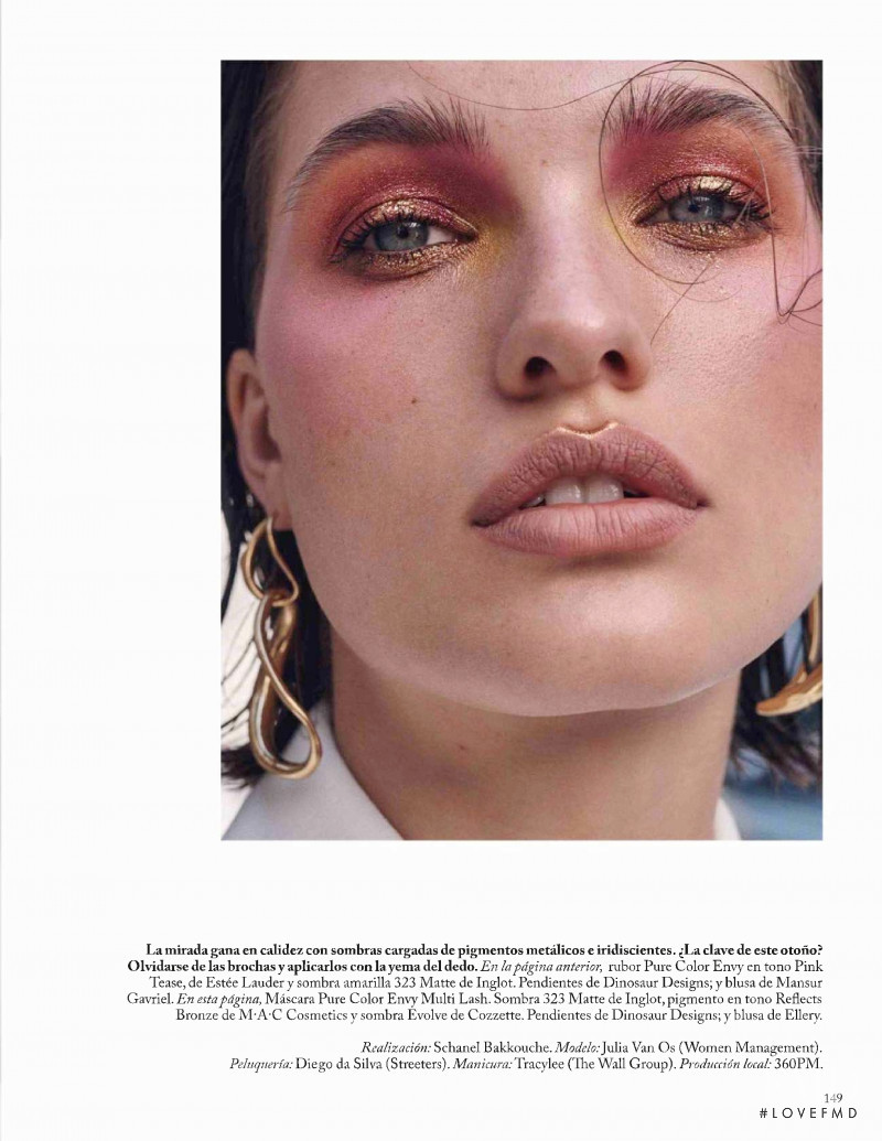 Julia van Os featured in Belleza, October 2018