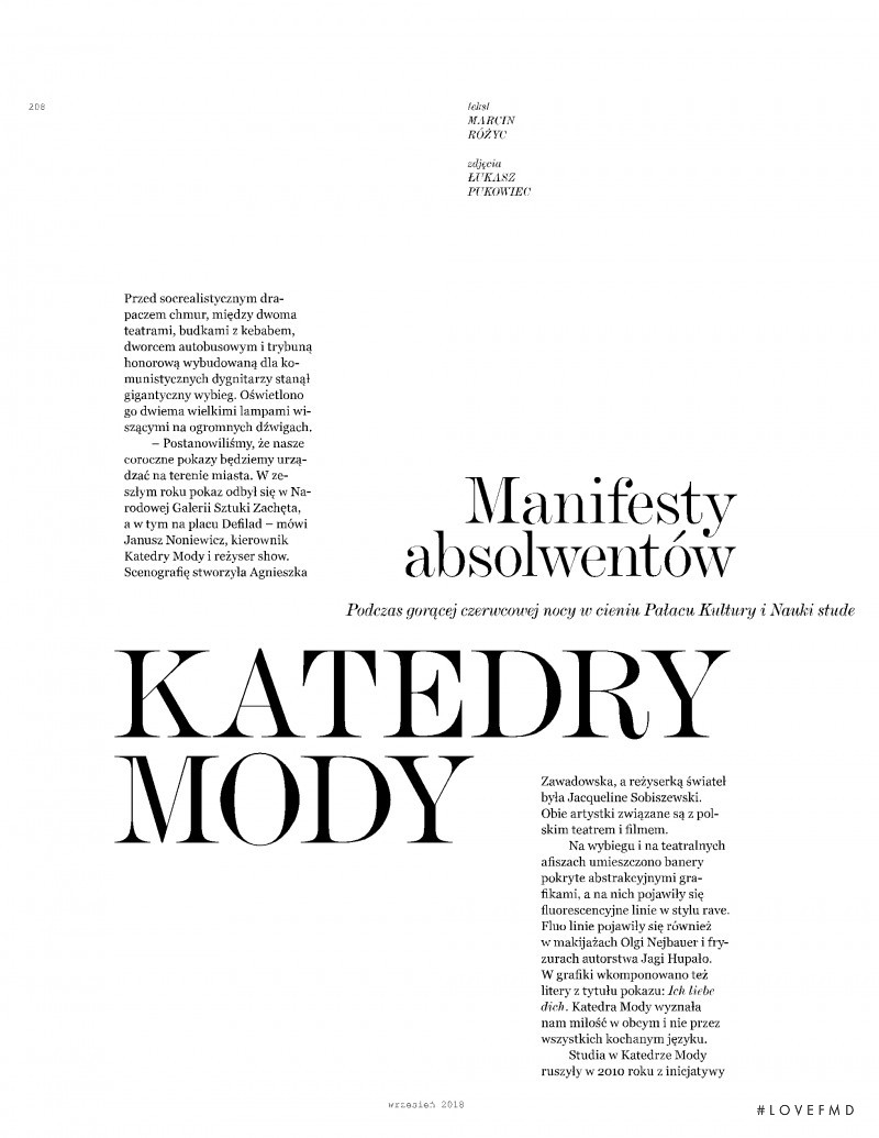 Katedry Mody, September 2018
