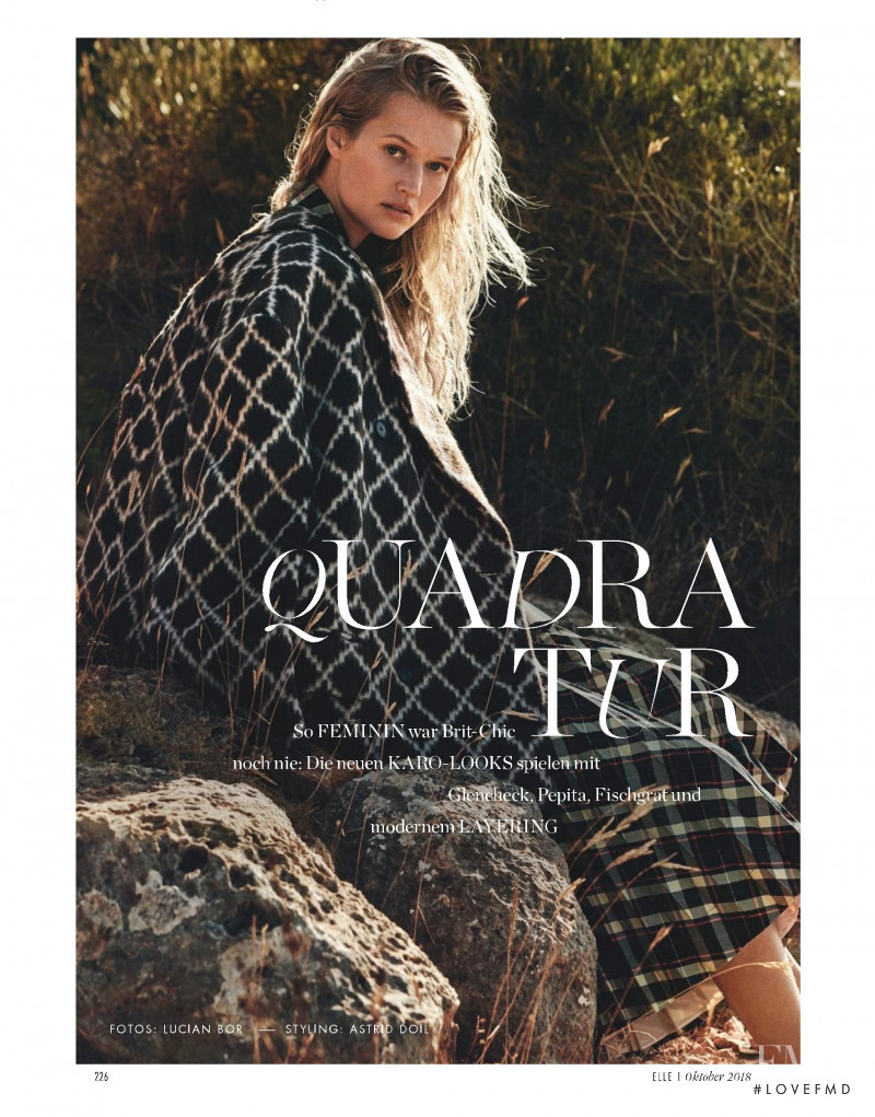 Toni Garrn featured in Quadratur, October 2018