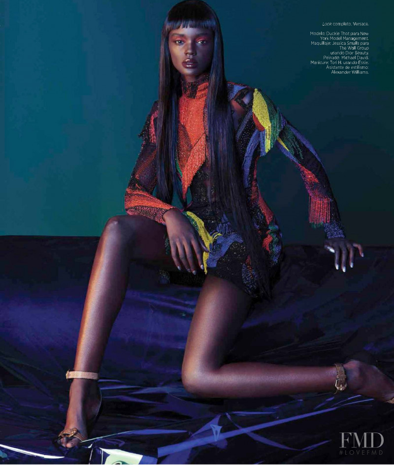 Duckie Thot in Harper's Bazaar Mexico with Duckie Thot wearing Versace -  (ID:55087) - Fashion Editorial | Magazines | The FMD