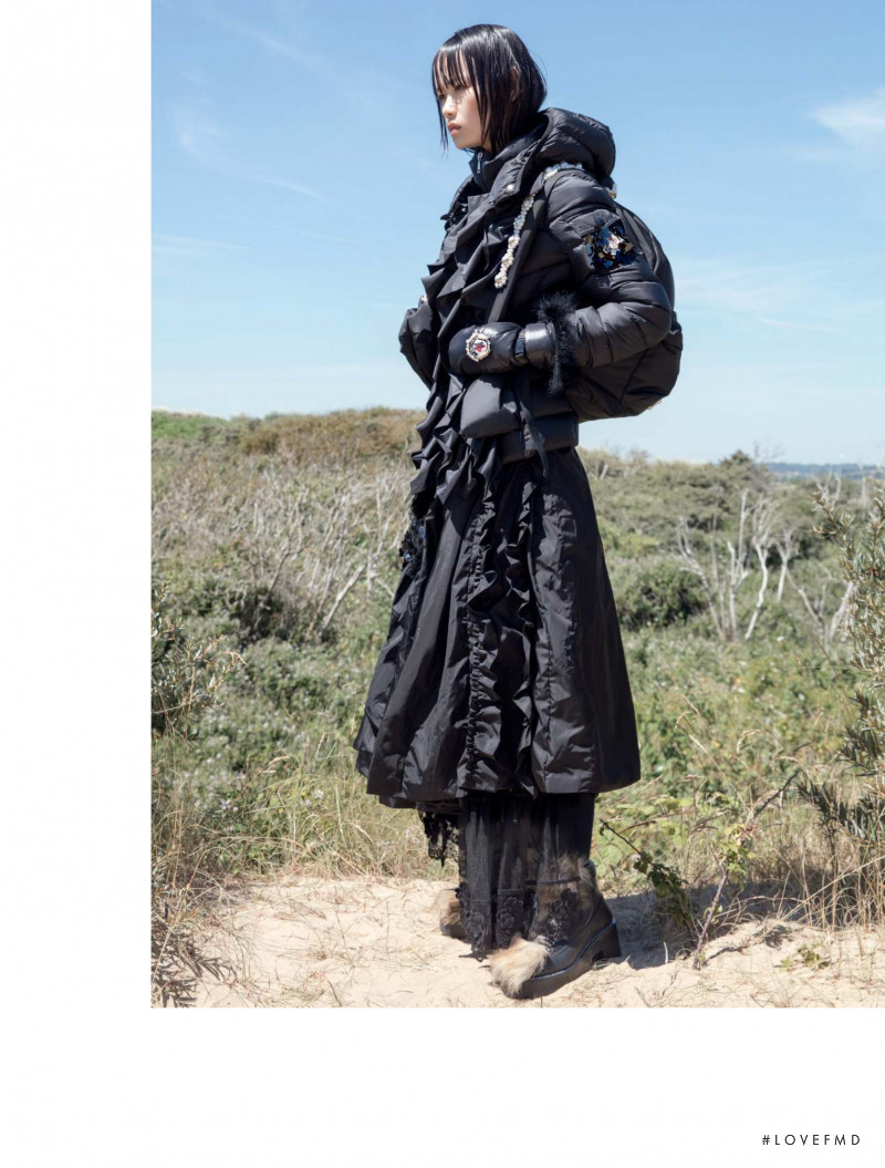 Xie Chaoyu featured in Simone Rocha\'s capsule collection for Moncler, September 2018