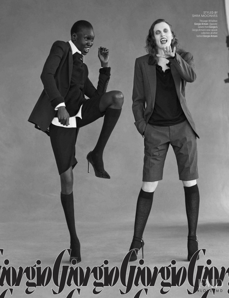 Alek Wek featured in Giorgio, October 2018