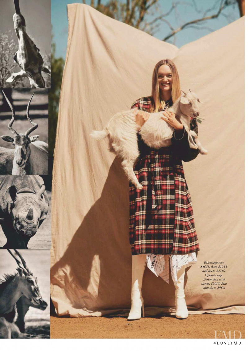 Gemma Ward featured in Zoofari, December 2018