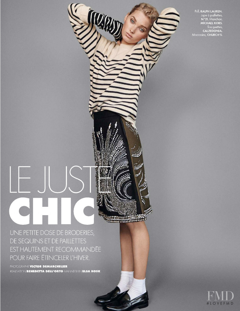 Elsa Hosk featured in Le Juste Chic, December 2018