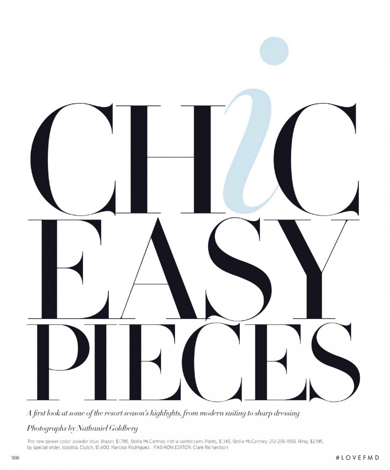 Chic Easy Pieces, October 2012