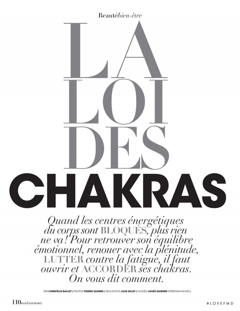 La Lois Des Chakras, November 2018