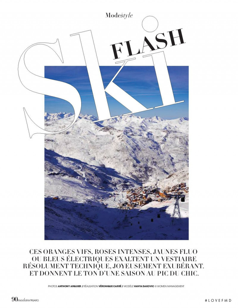 Vanja Dakovic featured in Flash Ski, December 2018