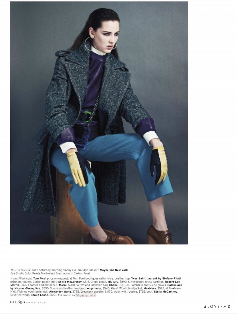 Hailey Hasbrook featured in Top Coats, October 2012