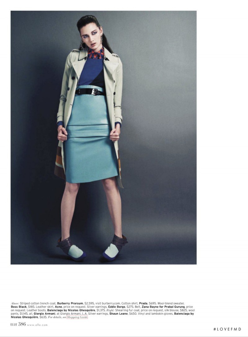 Hailey Hasbrook featured in Top Coats, October 2012