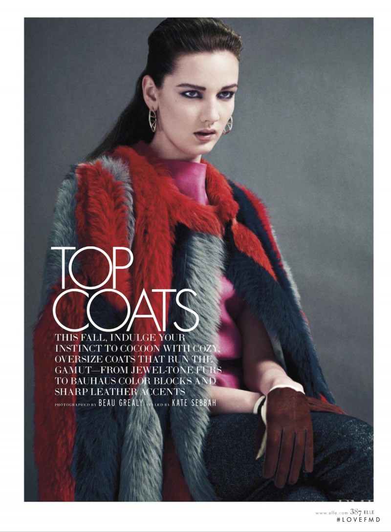 Hailey Hasbrook featured in Top Coats, October 2012