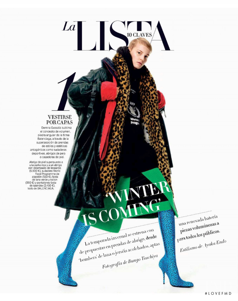 Lina Hoss featured in La Lista: Winter is Coming, November 2018