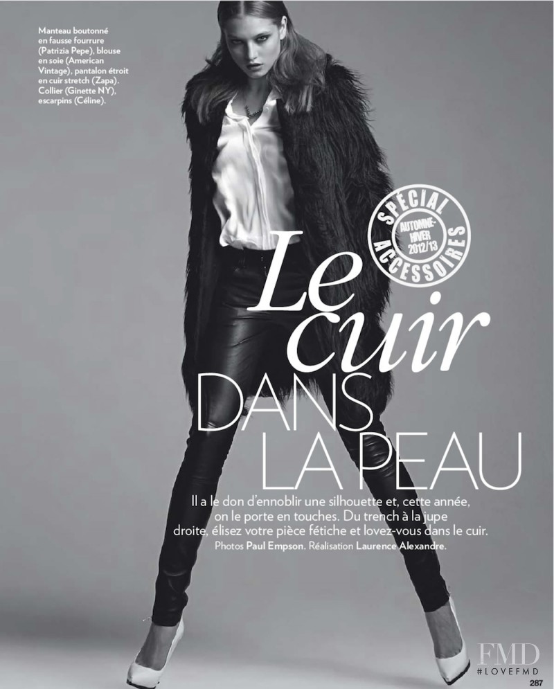 Svetlana Zakharova featured in Le Cuir Dans La Peau, October 2012