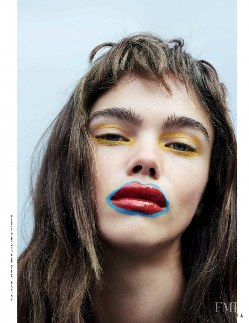 Jena Goldsack featured in Vogue Beauty: Funny Faces, January 2019