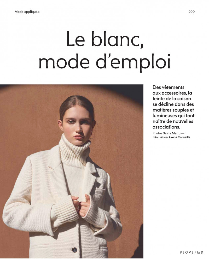 Vika Evseeva featured in Le blanc, mode d\'emploi, December 2018