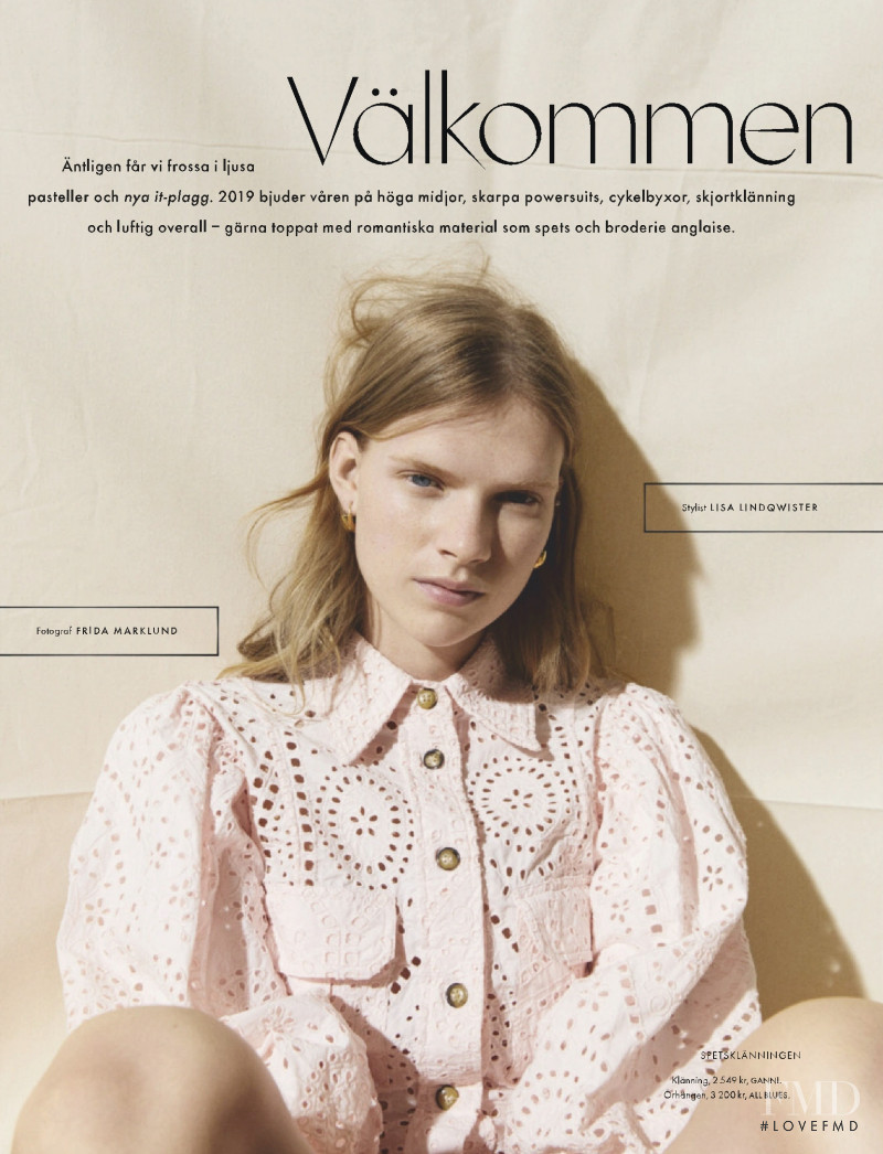 Sara Eirud featured in Välkommen var, February 2019