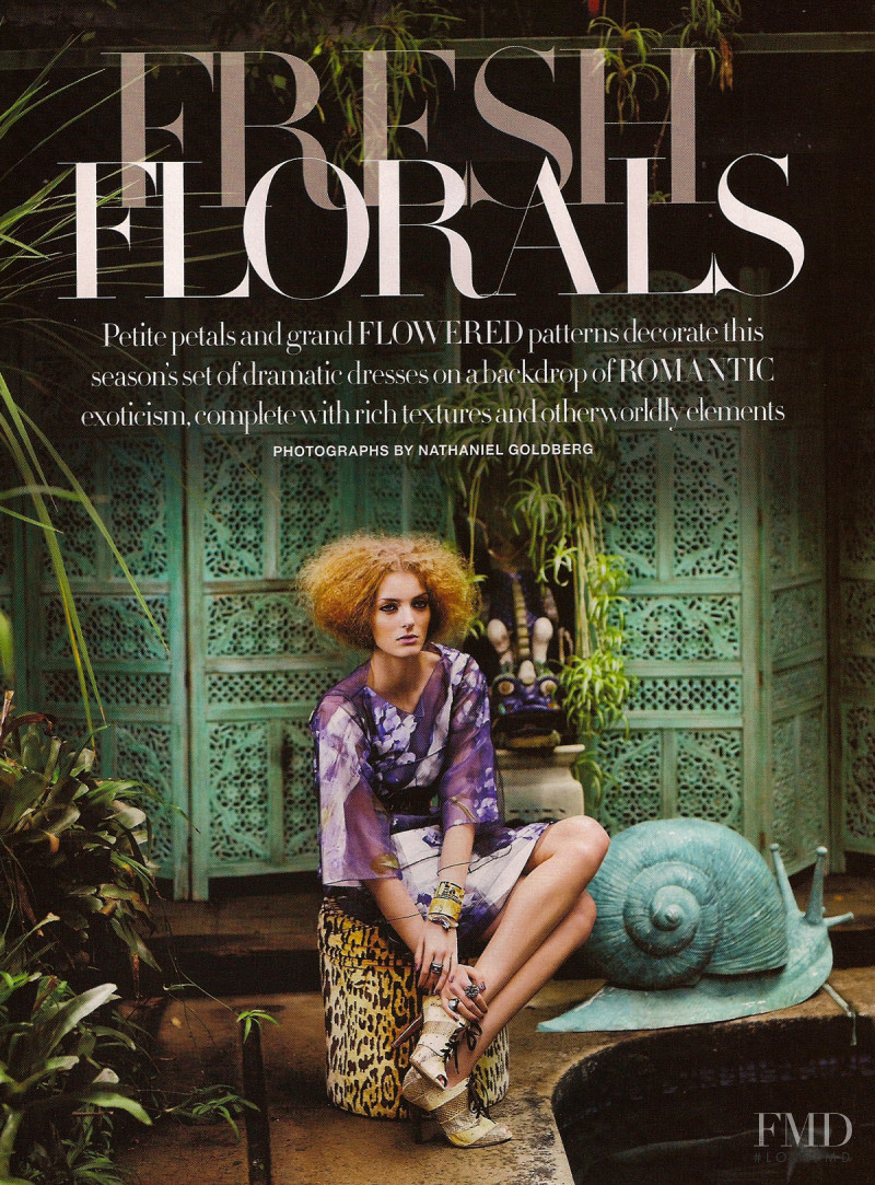 Denisa Dvorakova featured in Fresh Florals, February 2008