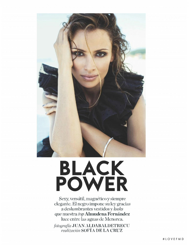 Almudena Fernández featured in Black Power, September 2017