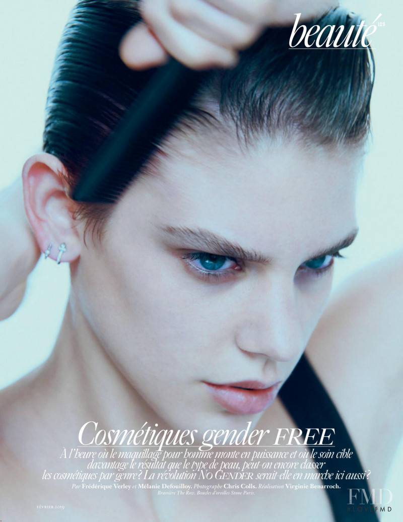 Veerle Klok featured in Beauté: Cosmétique Gender FREE, February 2019