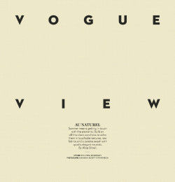 Vogue Viewpoint: Au Naturel