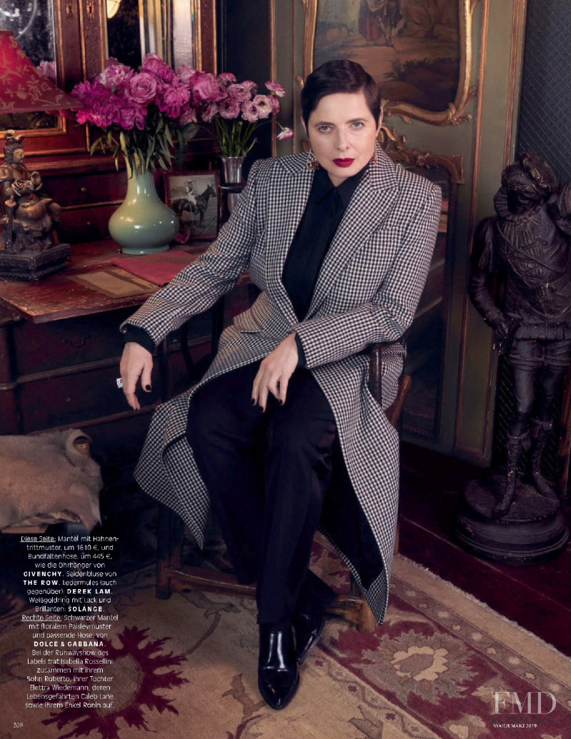 Isabella Rossellini featured in Die Unfassbare, March 2019