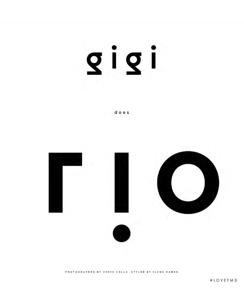 Gigi does Rio, March 2019