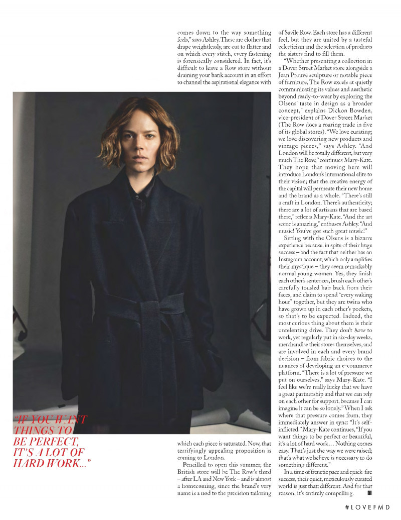 Freja Beha Erichsen featured in Singular Vision, April 2019