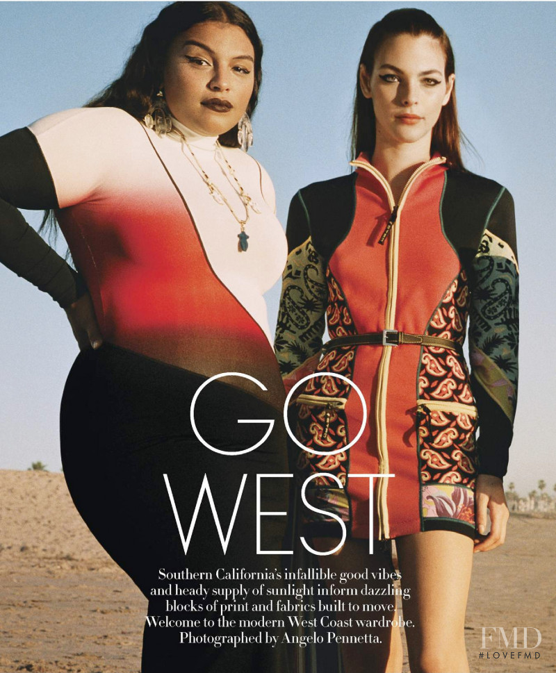 Vittoria Ceretti featured in Go West, March 2019